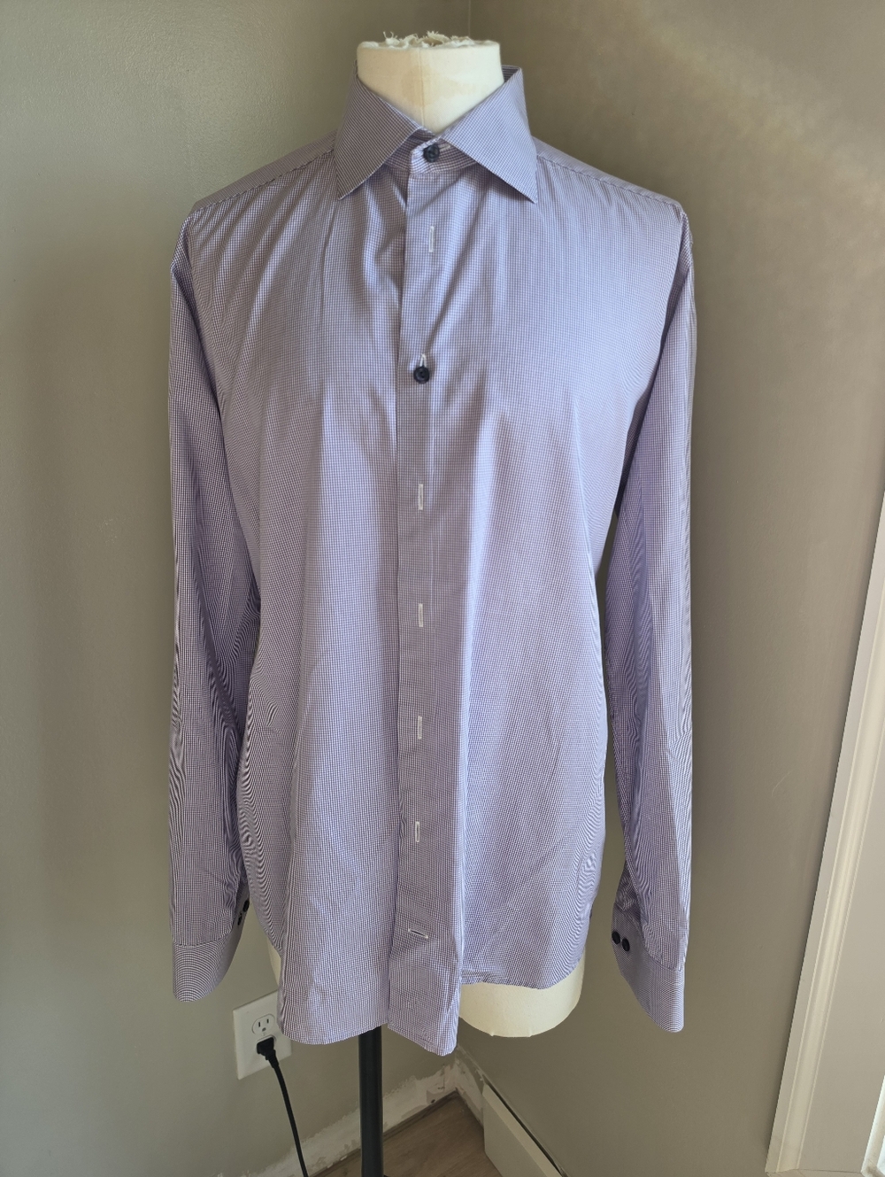Eton Lavender Striped Dress Shirt